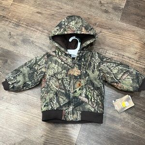 Camo Carhartt infant jacket size 12m.